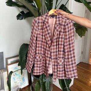 Majorelle Blazer in Pink Plaid